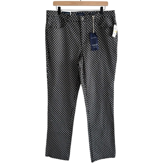 NWT Charter Club Lexington Straight Leg Trouser Pants Casual Preppy Size 14 - Picture 1 of 13
